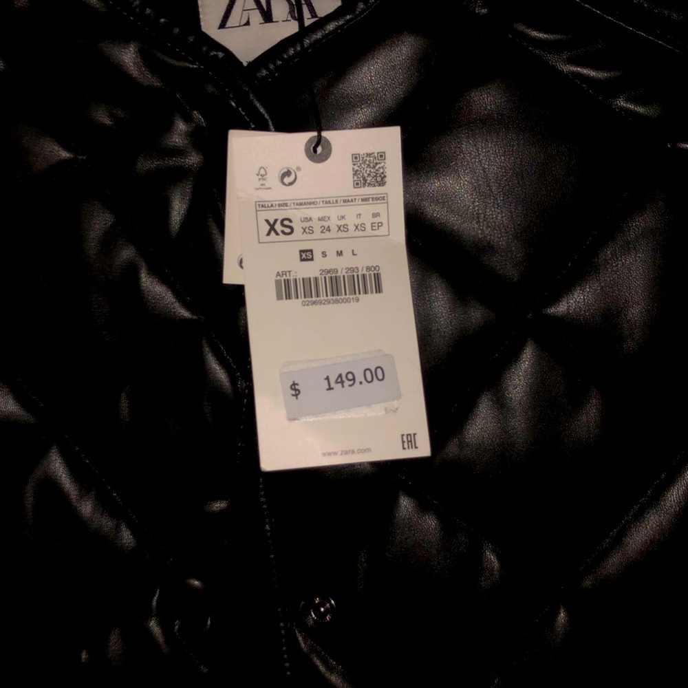 Zara Women's Longline Padded Faux Leather